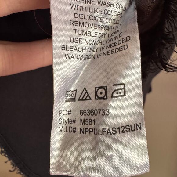 ❌SOLD❌ Heyne Bogut Black Button Front Hand Dyed Tunic Blouse Raw Hem Oversized - Picture 5 of 7